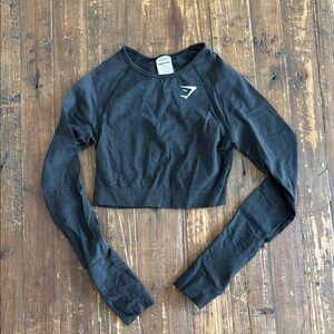 Gymshark Black Long Sleeve Crop Top